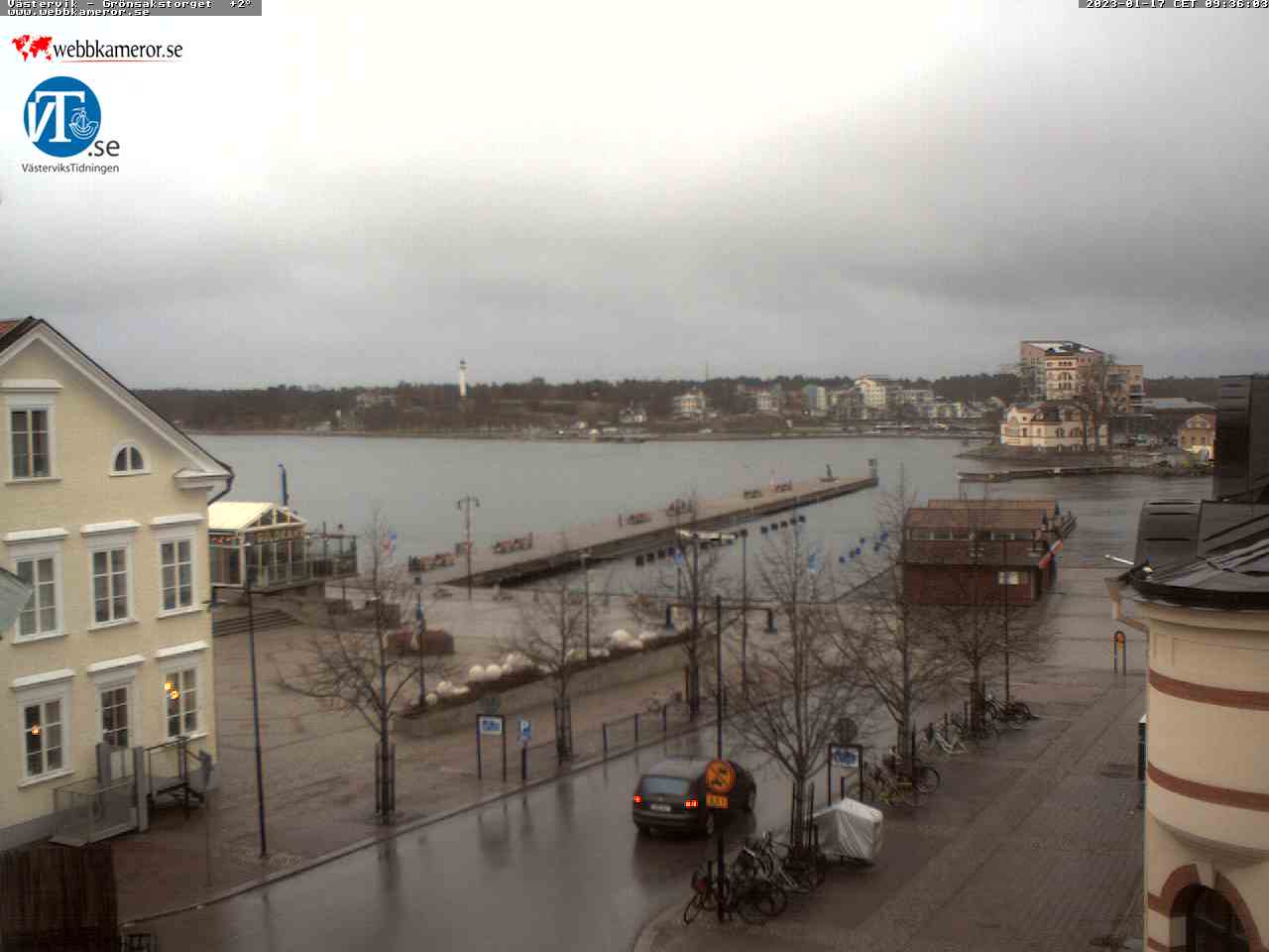 Webbkamera - Västervik, Grönsakstorget, Fiskartorget